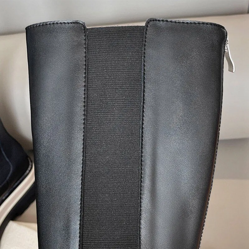 Genuine Leather Platform Boots