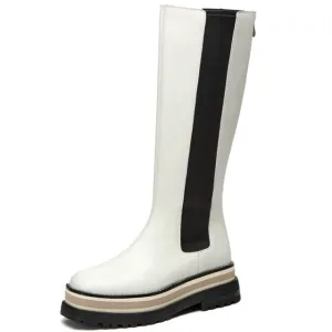Genuine Leather Platform Boots