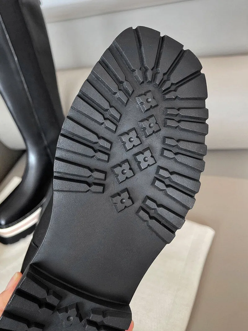Genuine Leather Platform Boots