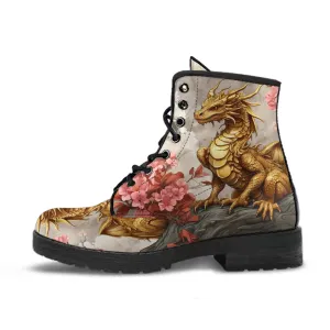 Gold Dragon #008 Vegan Ankle Boots