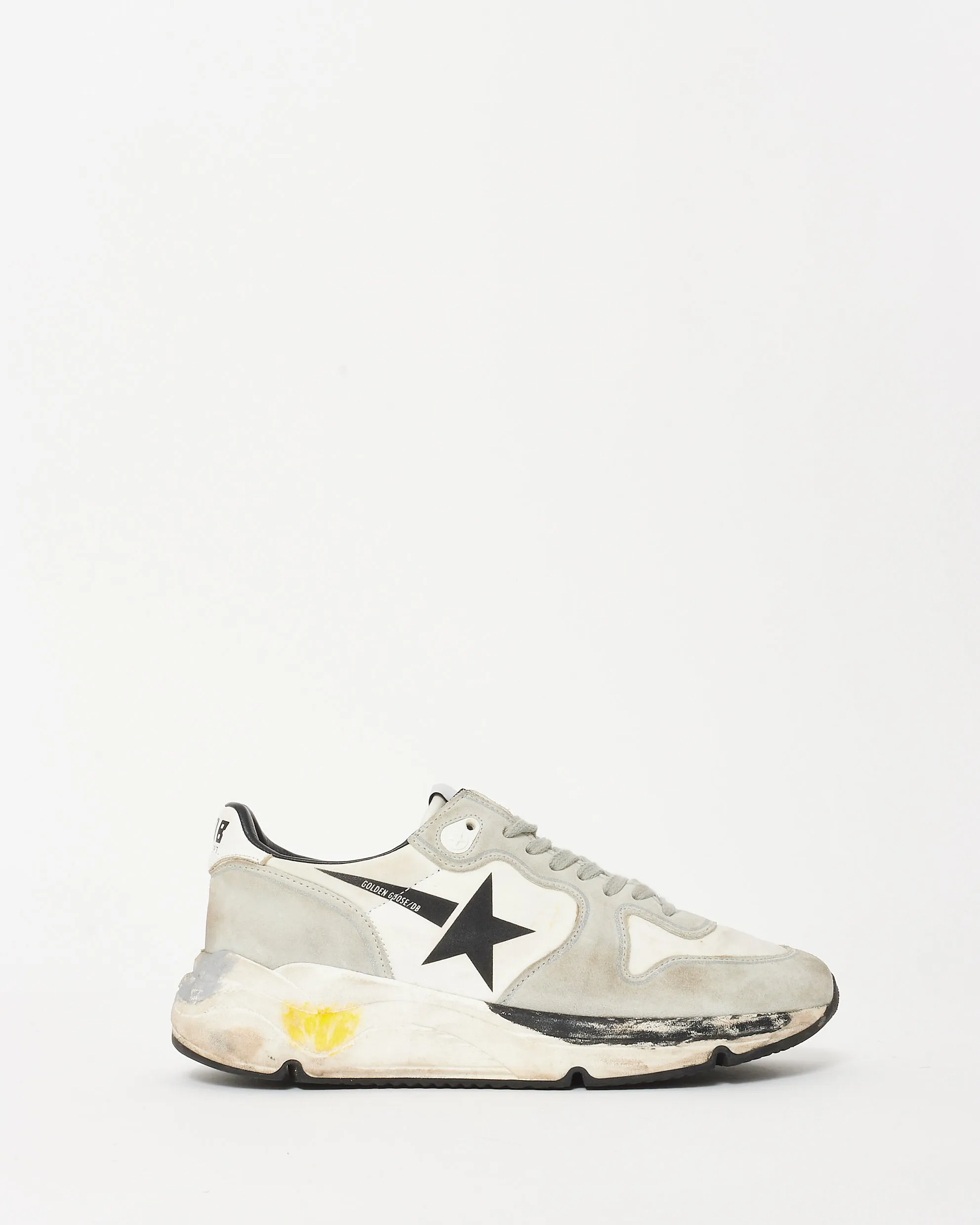 Golden Goose Black Grey & Yellow Running Sneakers - 37