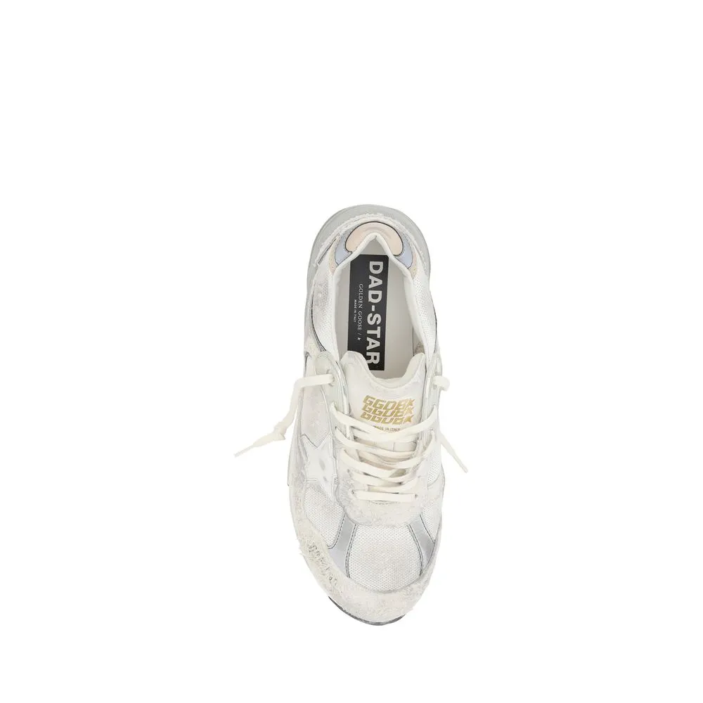 Golden Goose Running Dad Men Ivory Sneakers Leather Casual Wedge Trainer Shoes