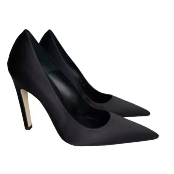 Good American Women's Satin Pointy Toes Heels Sz 5.5