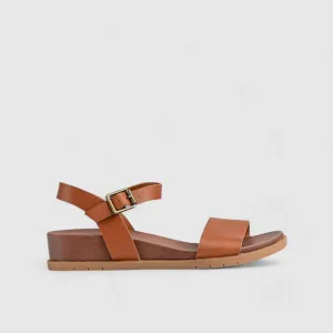 Graice Comfort Wedge Sandal Tan 01372