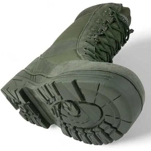 Green Suede Combat Boots