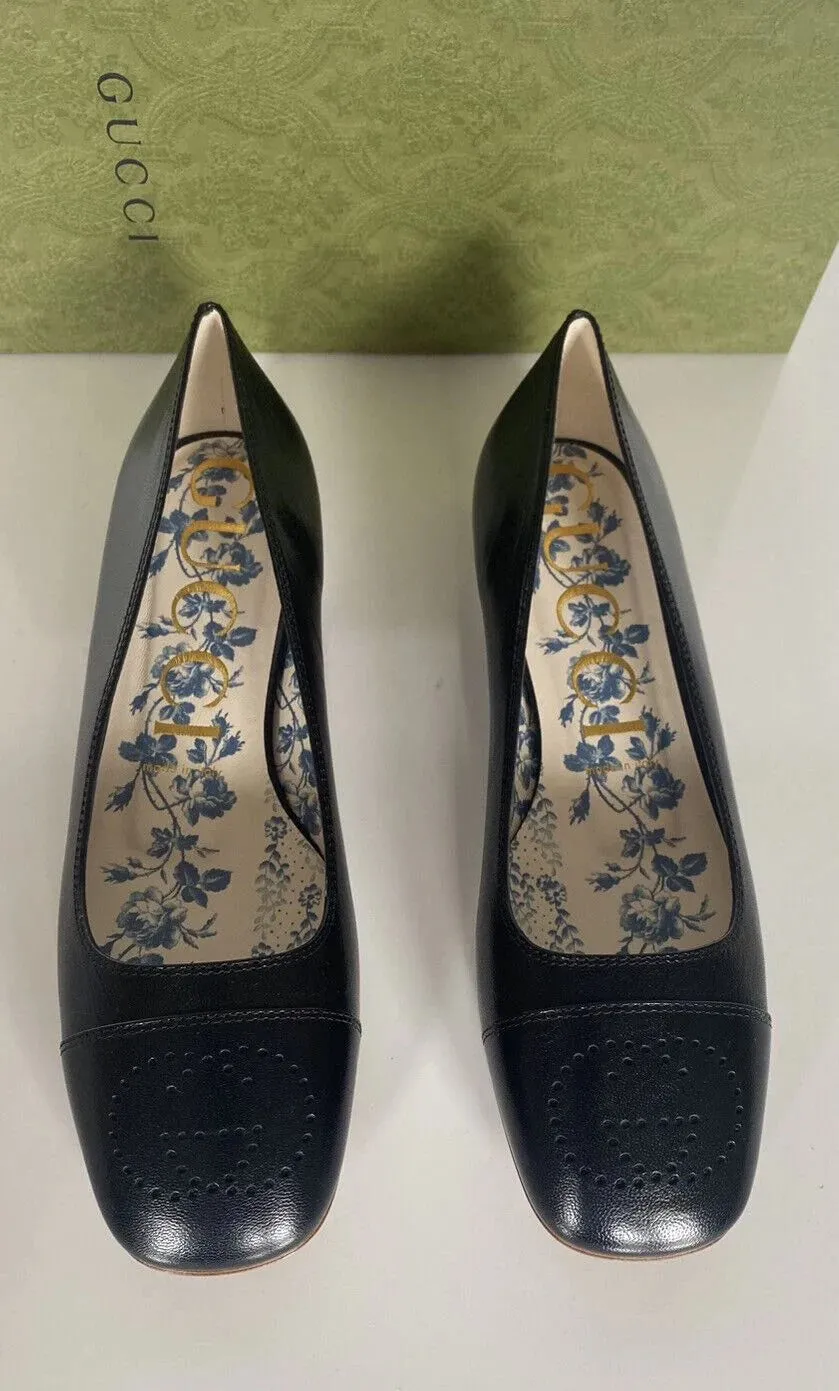 Gucci Leather Ballet Flats in Black with Interlocking GG