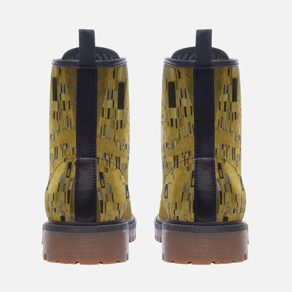 Gustav Klimt The Kiss Vegan Leather Unisex Boots