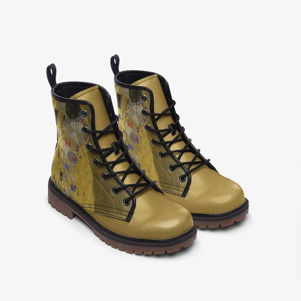 Gustav Klimt The Kiss Vegan Leather Unisex Boots