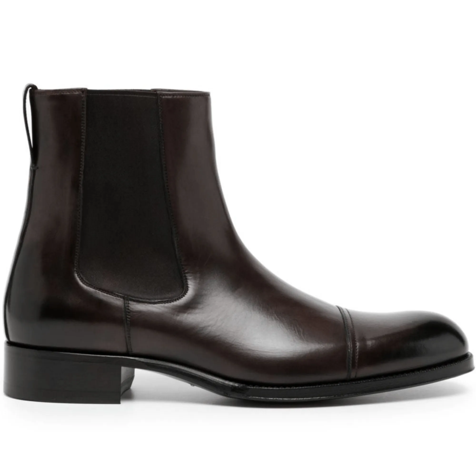 Handmade Customisable Brown Leather Chelsea Boots For Men