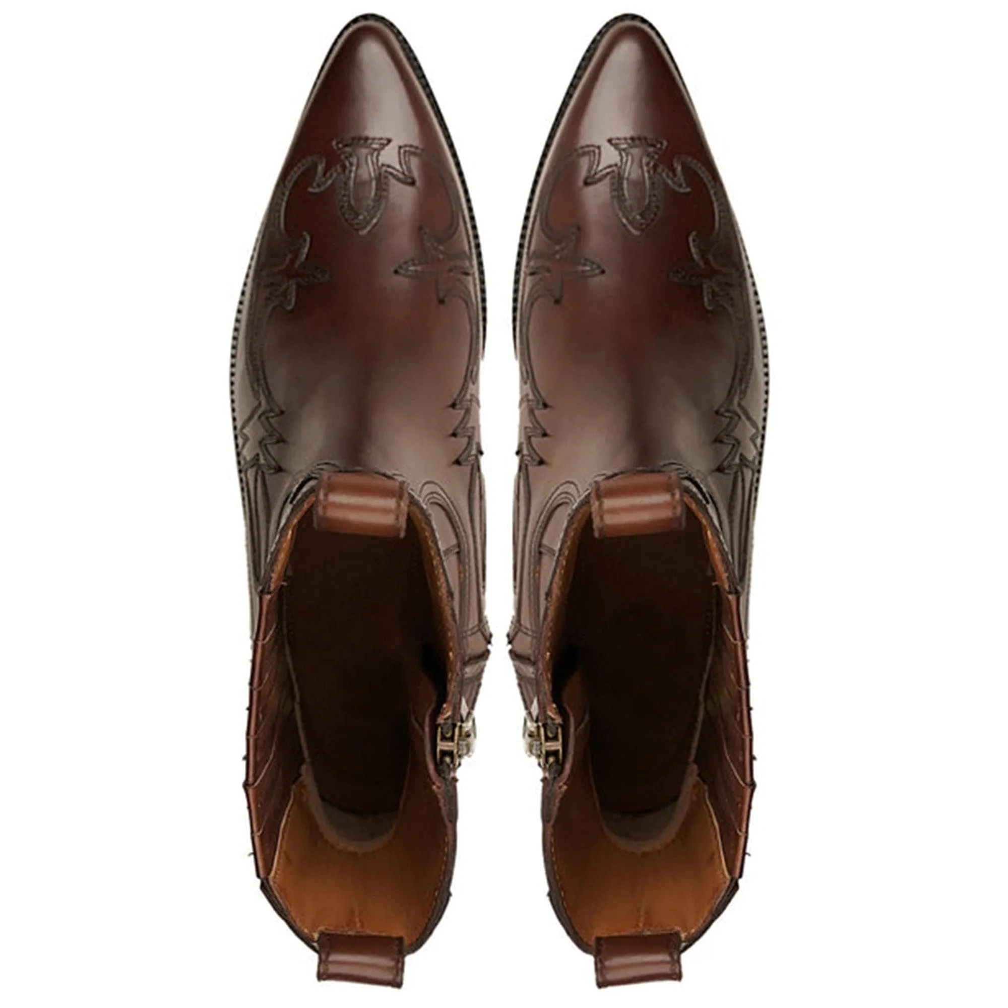 Handmade Customisable Calf Leather Brown Chelsea Boot For Men