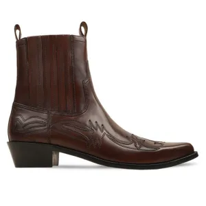 Handmade Customisable Calf Leather Brown Chelsea Boot For Men