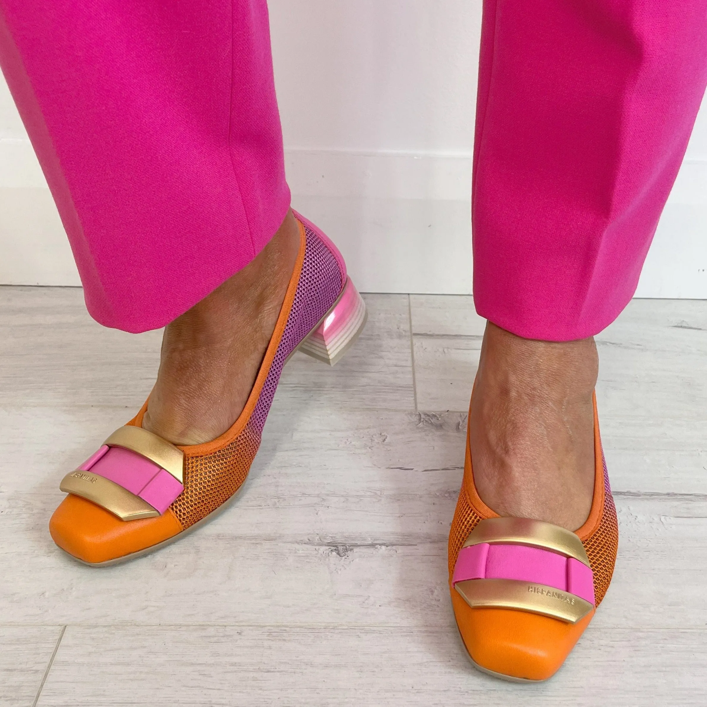 Hispanitas Pink Ombre Leather Pumps