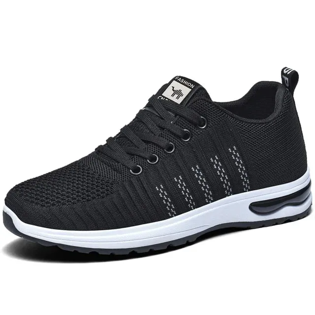Hugo - Zwarte Heren-Sneakers met Rode Accenten