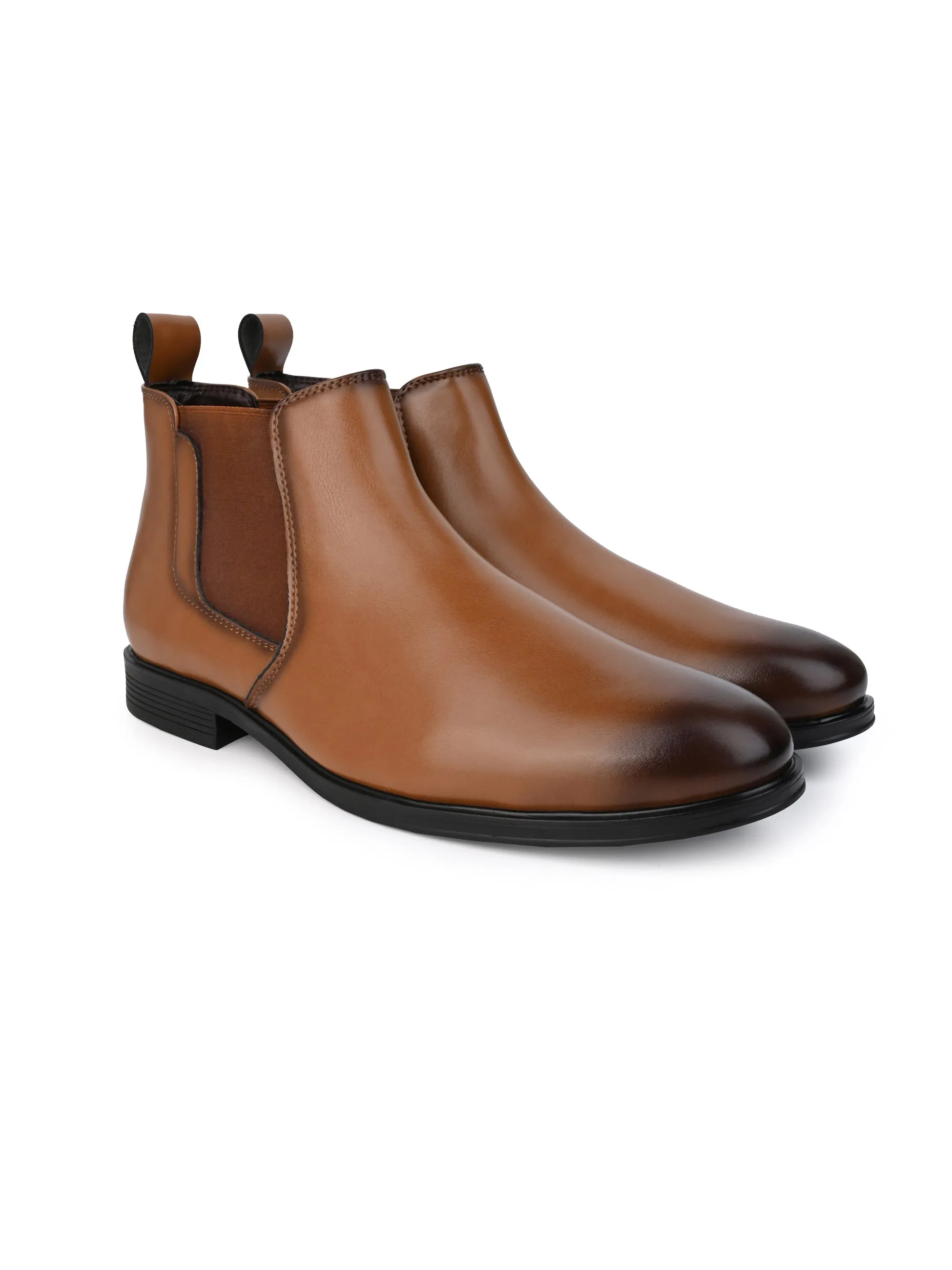 Hydes N Hues Men Tan Chelsea Boots