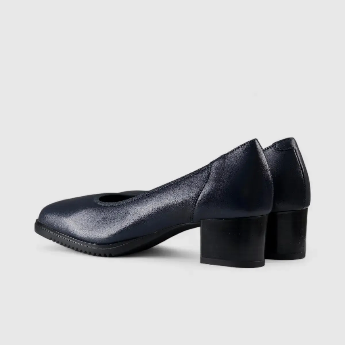 Isabella Comfort Block Heel Court Navy 01357/2