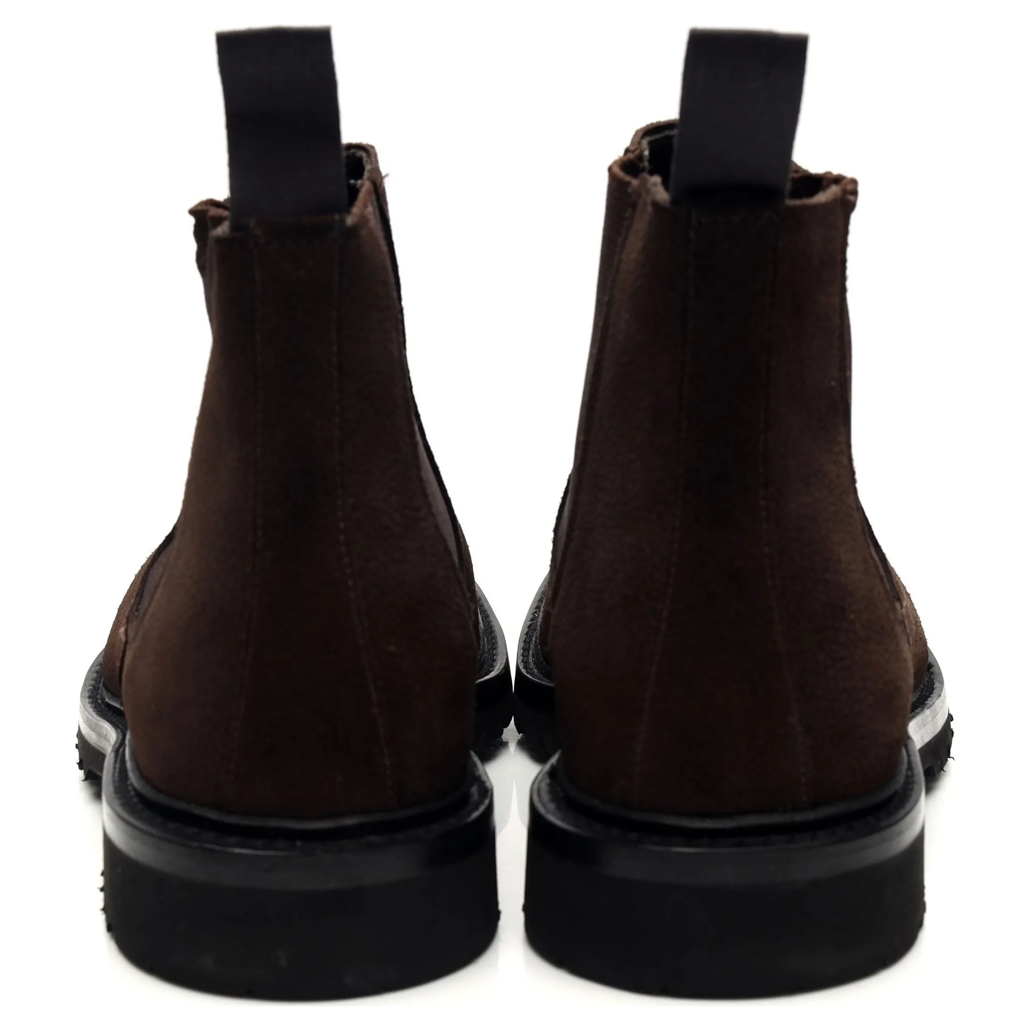 'Jason' Dark Brown Grain Suede Chelsea Boots UK 7 E