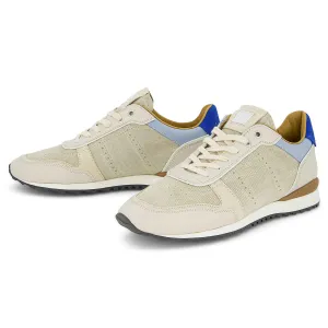 JOAN MEN'S SUEDE AND LEATHER SNEAKER - BEIGE
