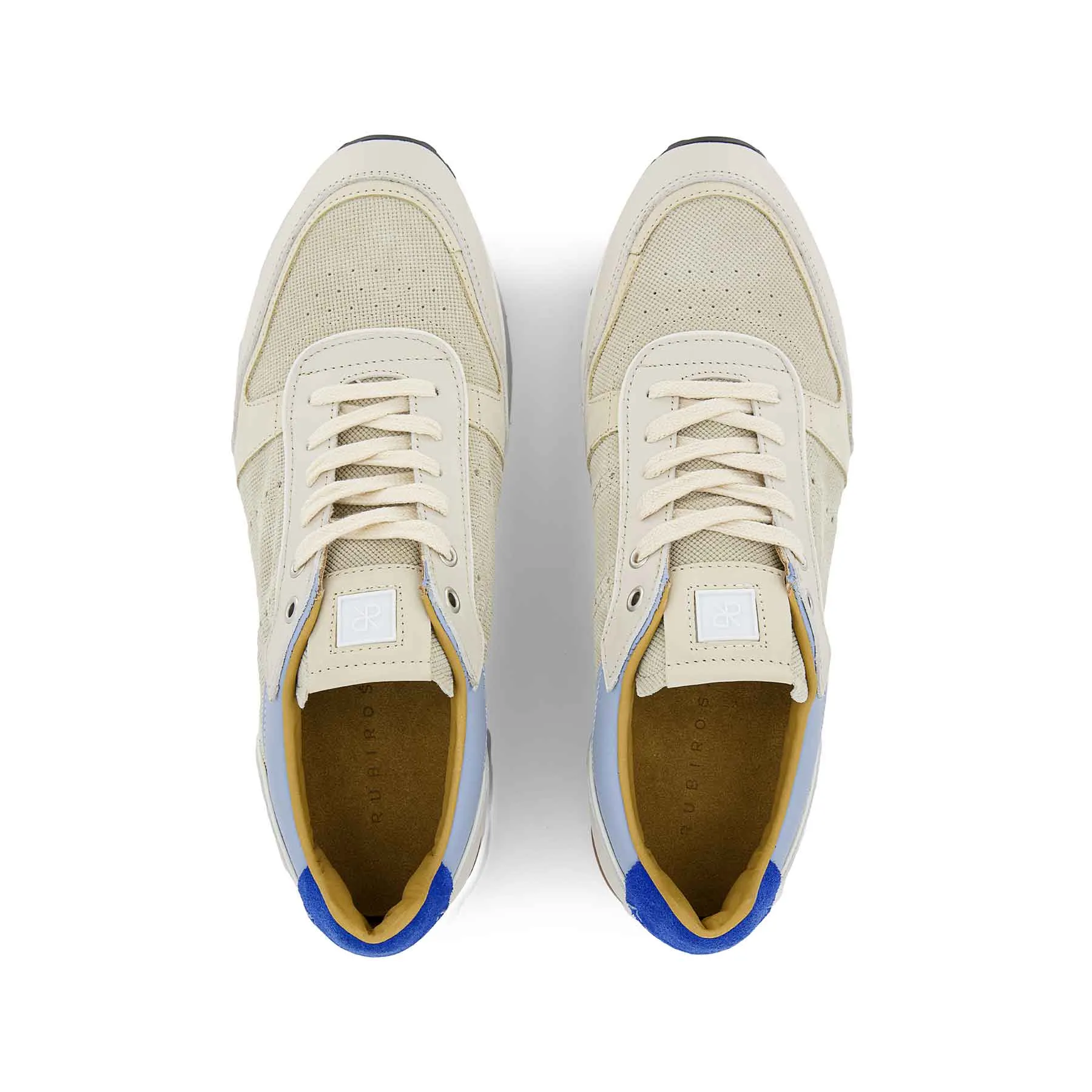 JOAN MEN'S SUEDE AND LEATHER SNEAKER - BEIGE