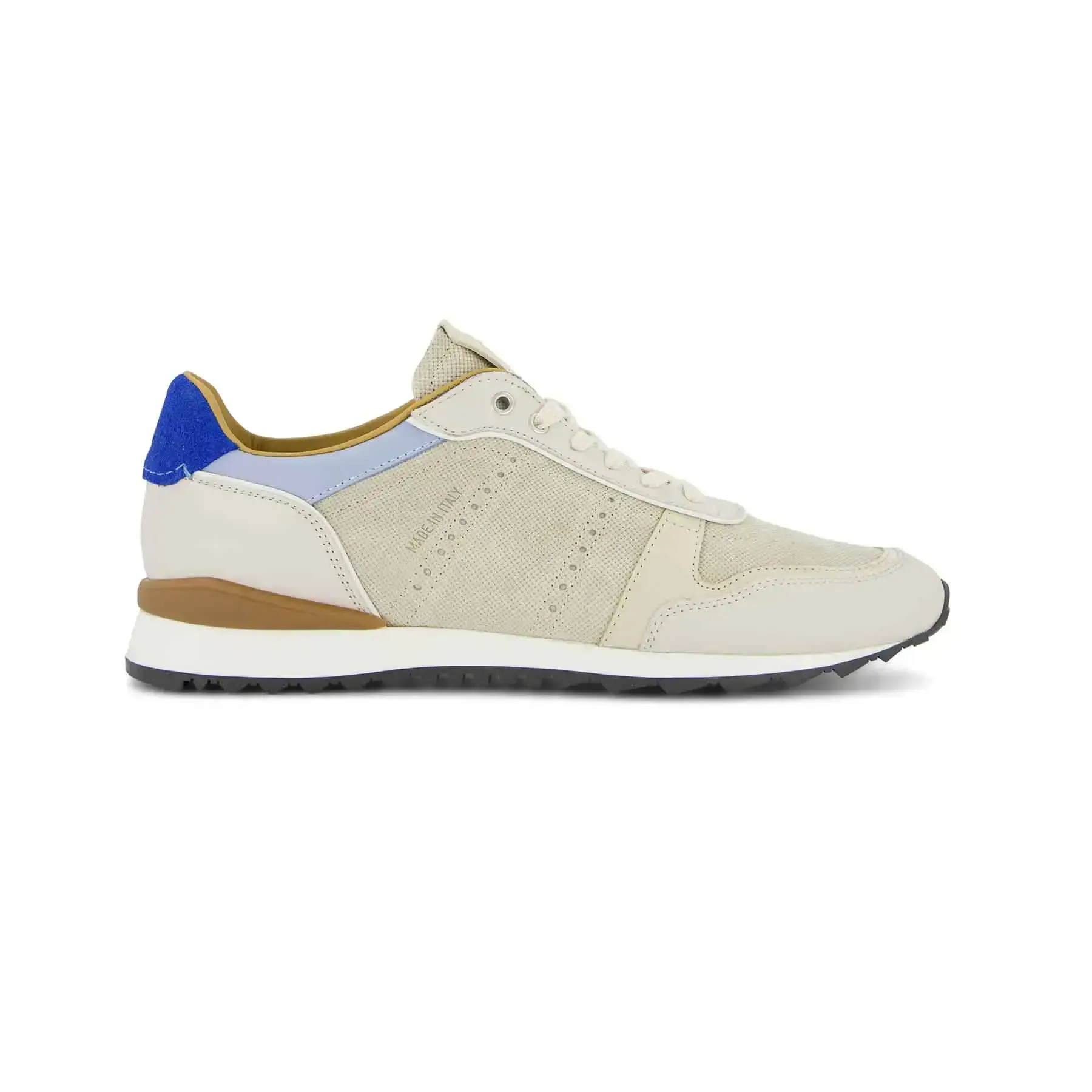 JOAN MEN'S SUEDE AND LEATHER SNEAKER - BEIGE