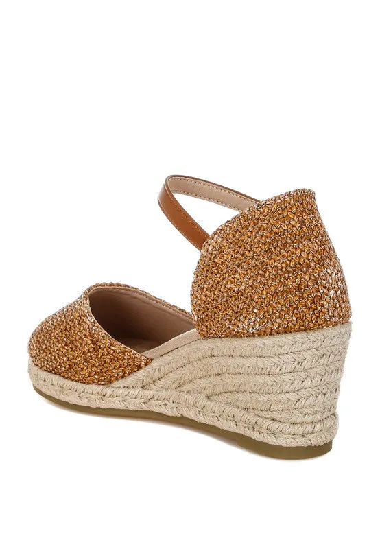 Kalista Raffia Woven Wedge Sandals