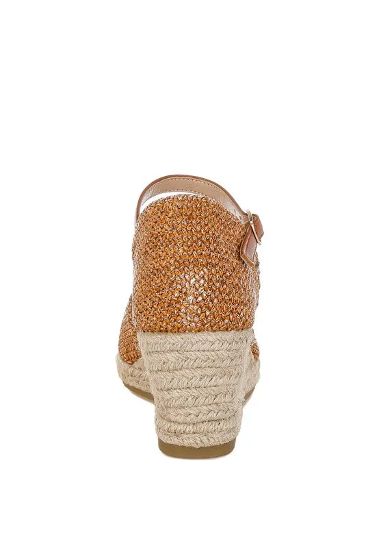 Kalista Raffia Woven Wedge Sandals