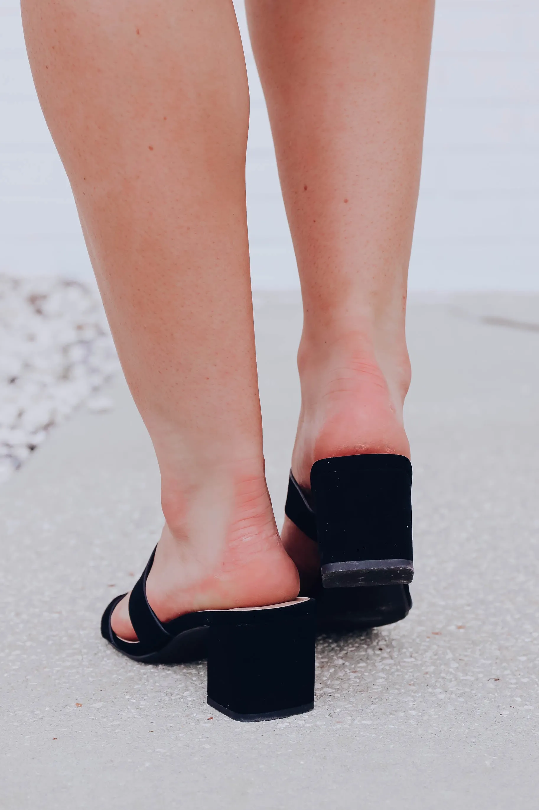 Kallie Double Band Slides - Black