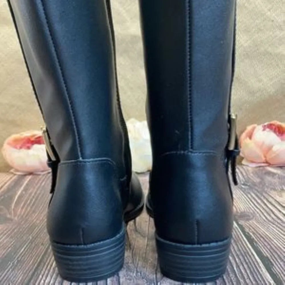 Karen Scott Black/Brown Deliee2 Riding Boots 6.5