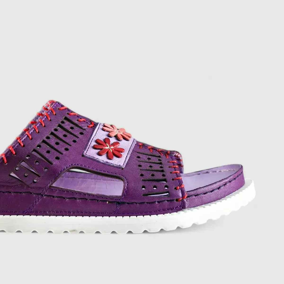 Karyoka Comfort Leather Push Ins 5703 Purple Multi