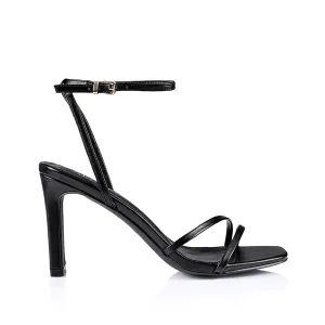 Kimmy Slim Strappy Heels- Black