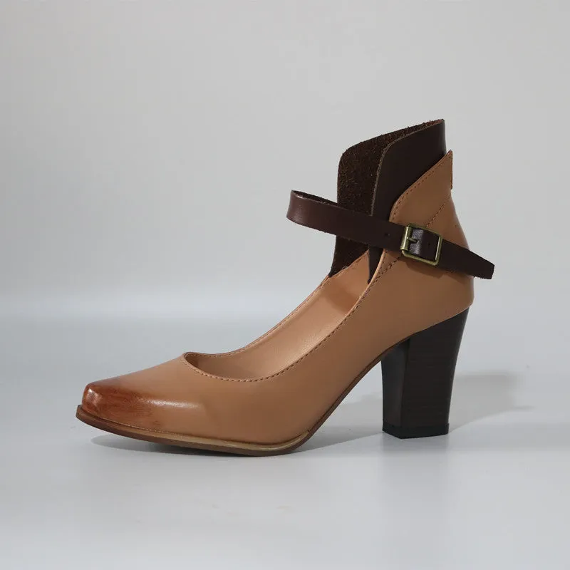 Large Size Thick with High Heel Ladies Sandals