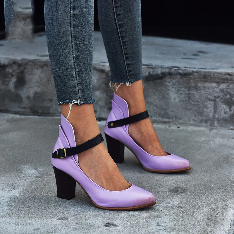 Large Size Thick with High Heel Ladies Sandals