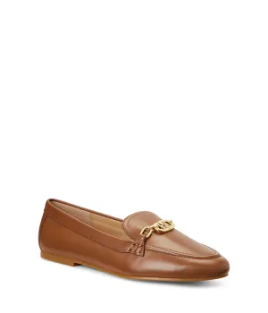 Lauren Ralph Lauren Womens Averi Nappa Leather Loafer Deep Saddle Tan 10 B - Medium