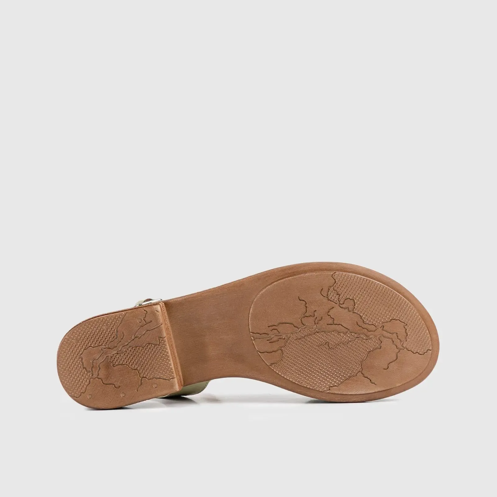 Leather Flat Comfort Sandals Green 8624