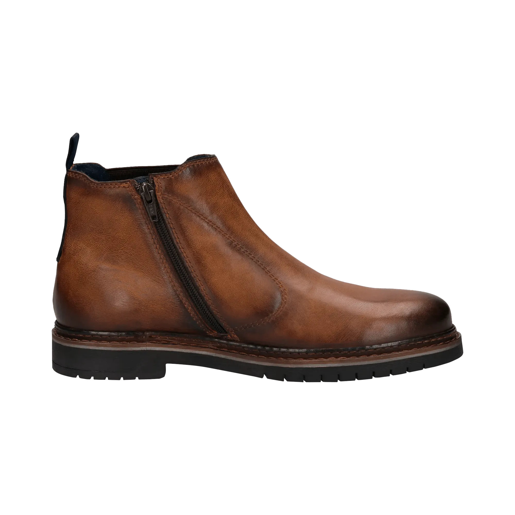 Leder Stiefel cognac