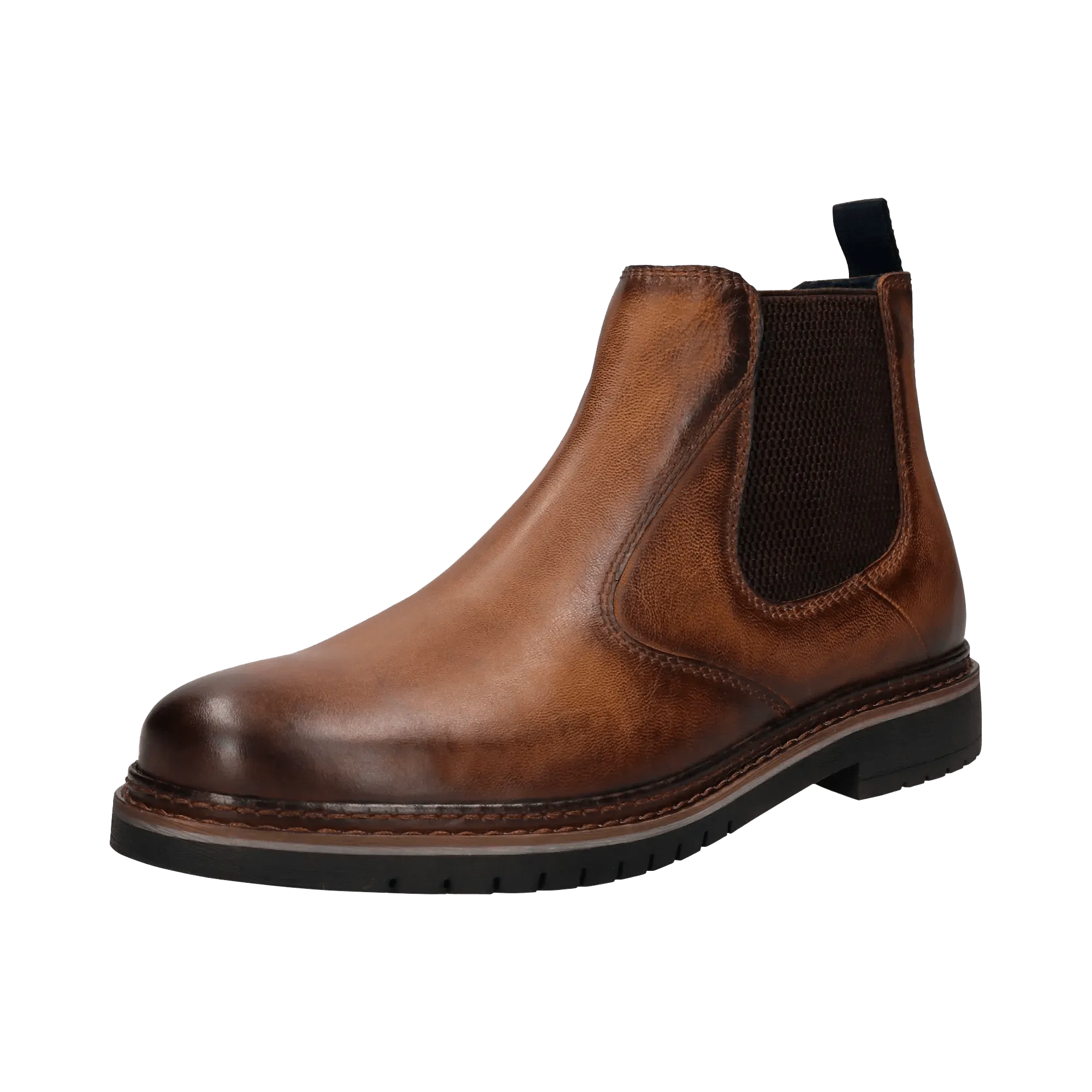 Leder Stiefel cognac