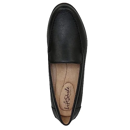 LifeStride womens Margot Loafer, Black, 7.5 US