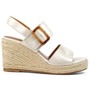 Lunar Rochester Beige Wedge Sandals