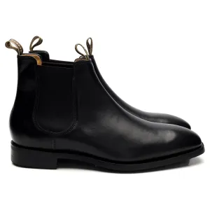 'Mansfield' Black Leather Chelsea Boots UK 9 F