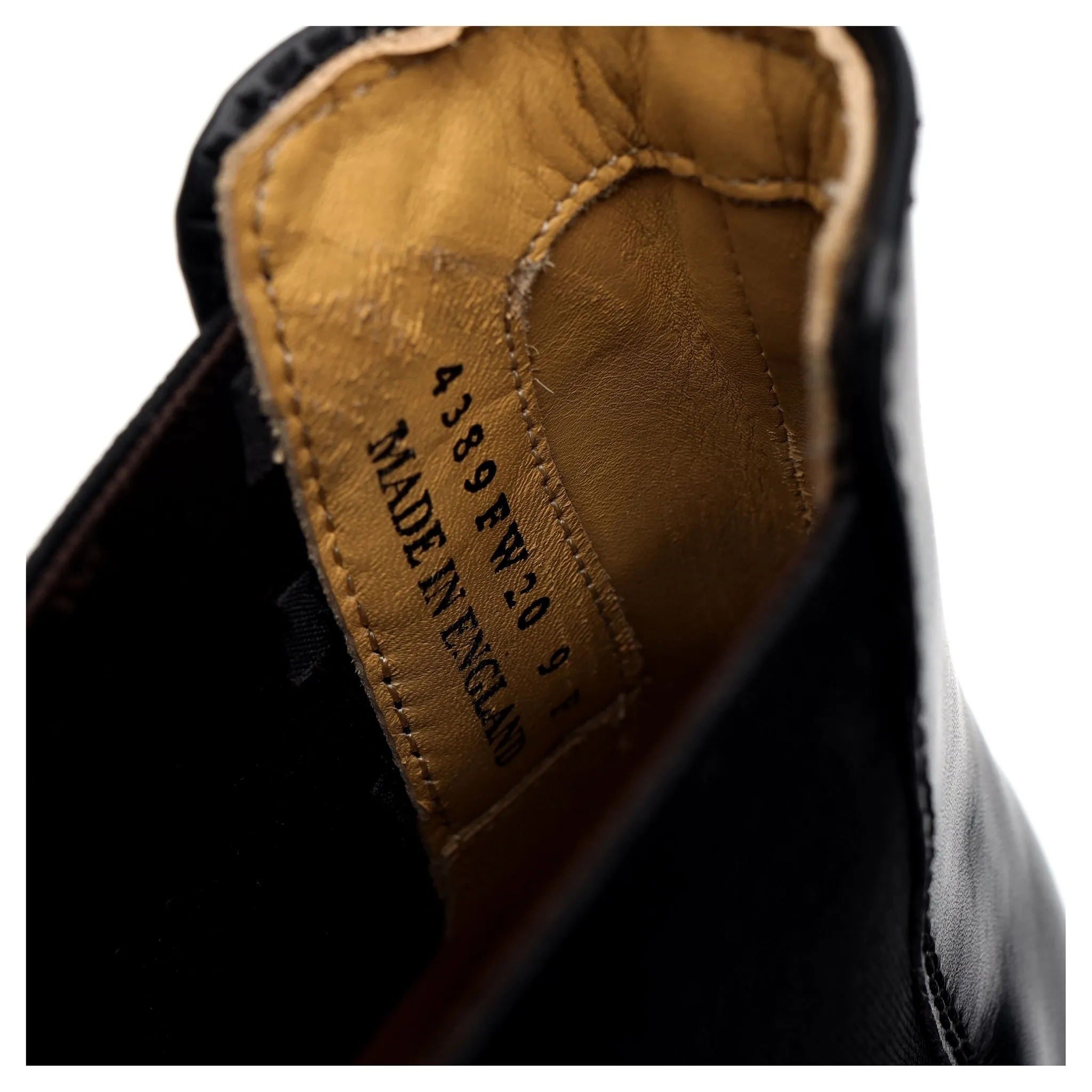 'Mansfield' Black Leather Chelsea Boots UK 9 F