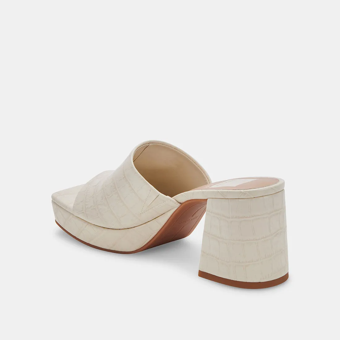 MARSHA HEELS IVORY EMBOSSED STELLA