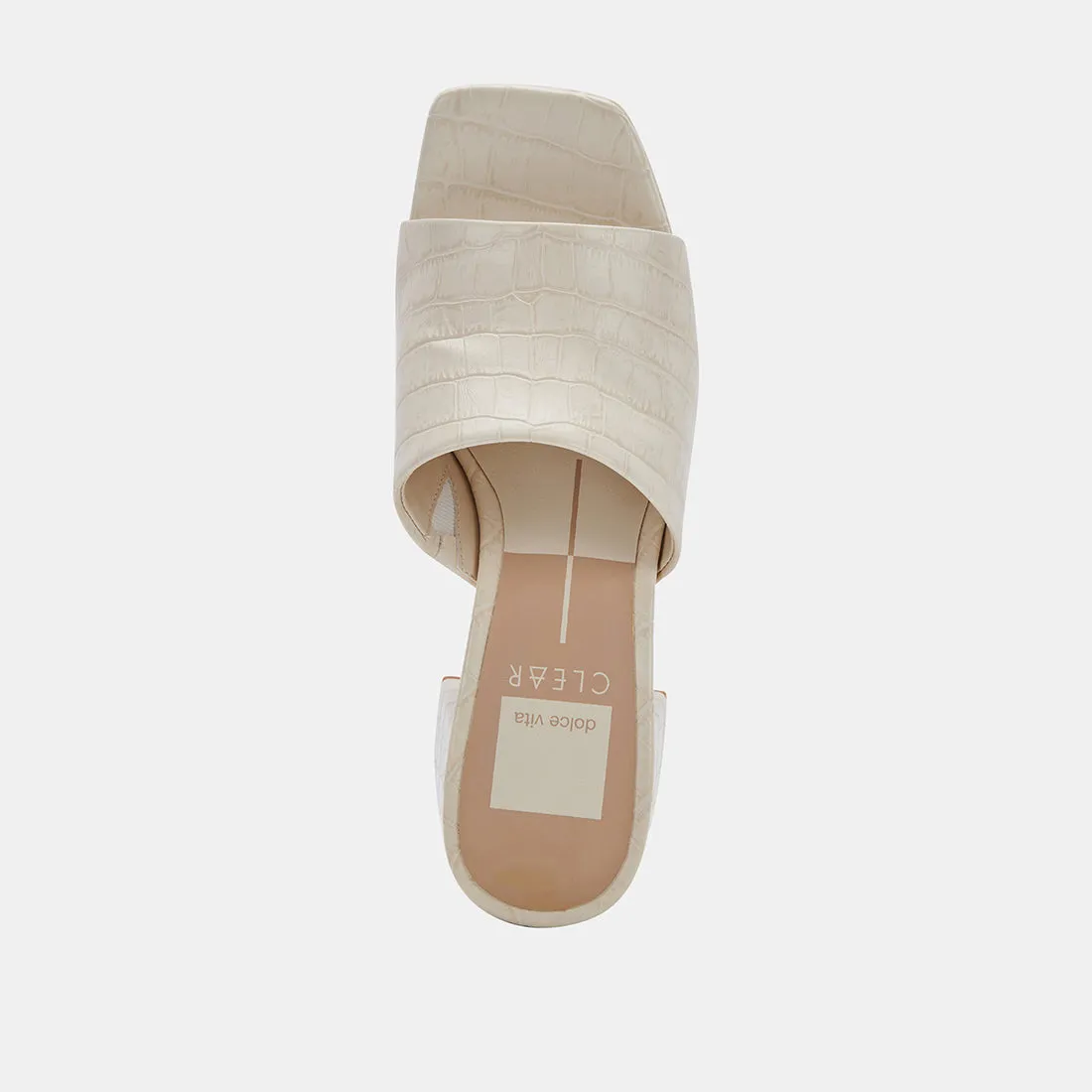MARSHA HEELS IVORY EMBOSSED STELLA