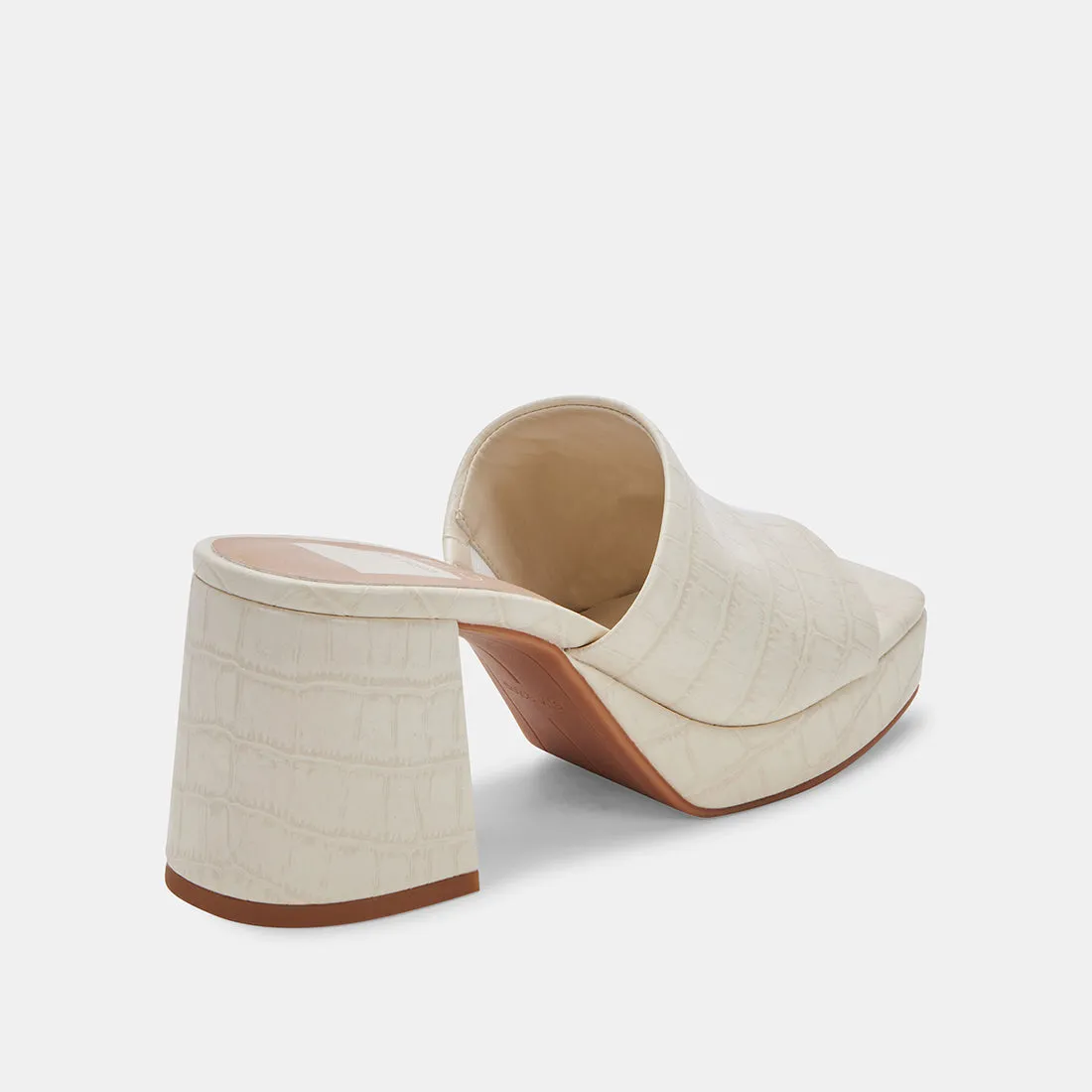 MARSHA HEELS IVORY EMBOSSED STELLA