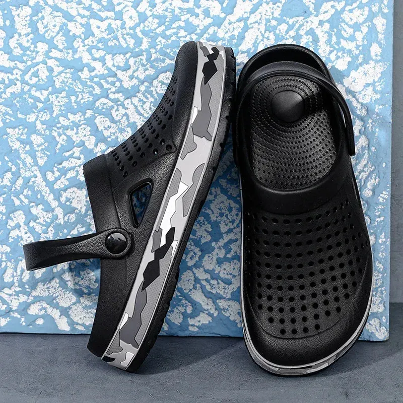 Men's Clogs Sandals Casual Shoes  EVA Lightweight Sandals Unisex Colorful Shoes for Summer Beach