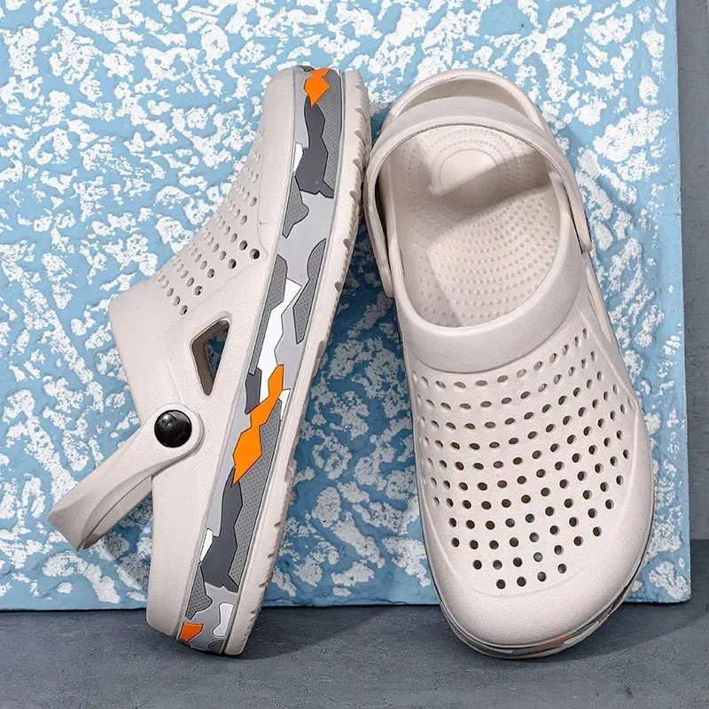 Men's Clogs Sandals Casual Shoes  EVA Lightweight Sandals Unisex Colorful Shoes for Summer Beach
