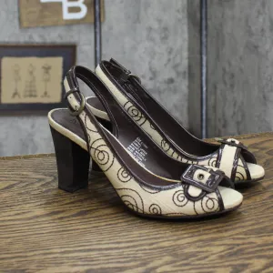 Mia Girl Womens Vintage C17087 Block Heels 1673c0b1be05c1 Spiral Brown 6M