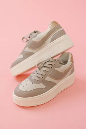 Mink Satine Platform Sneakers