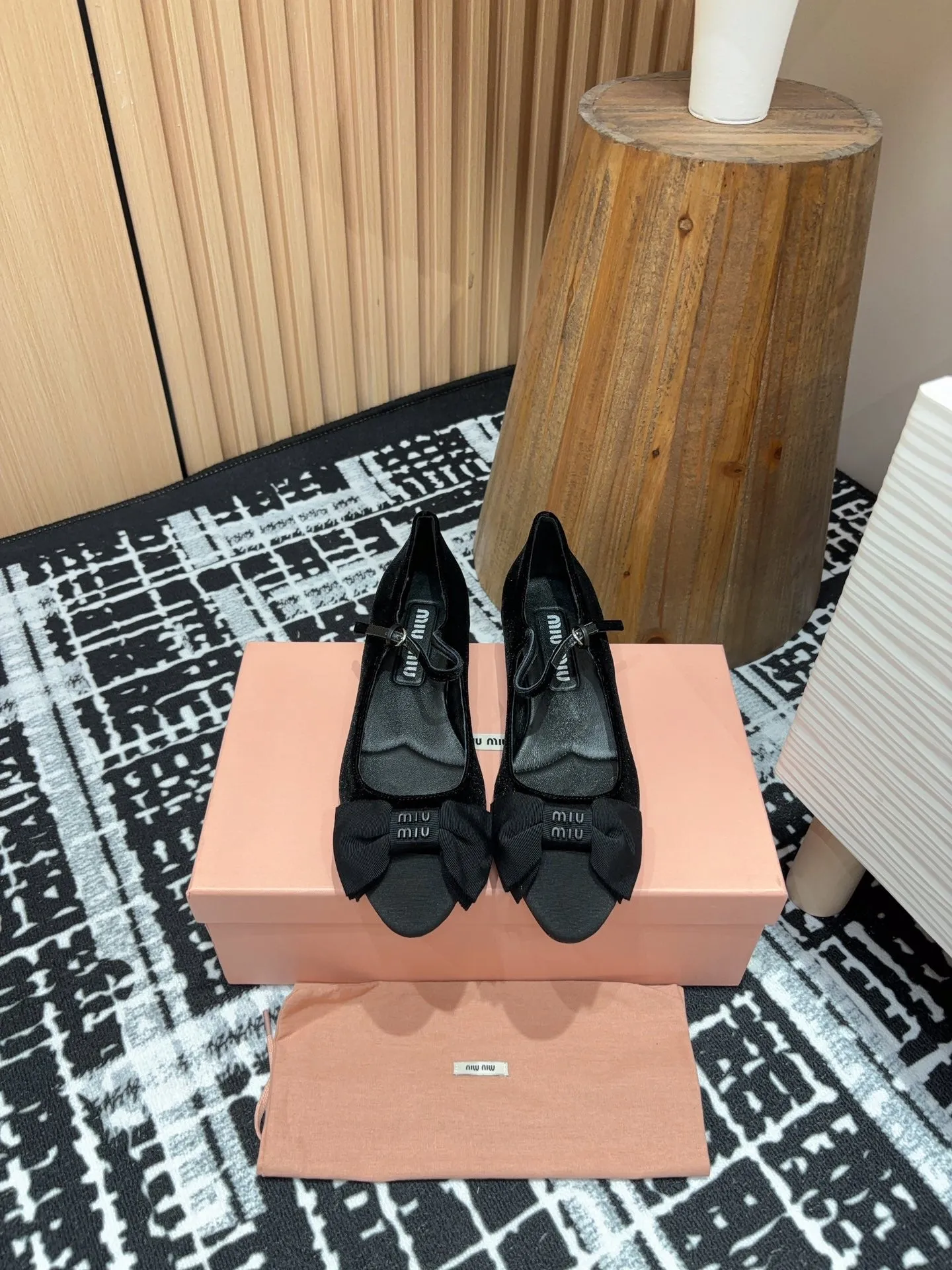 Miu Mary Jane Black Velvet
