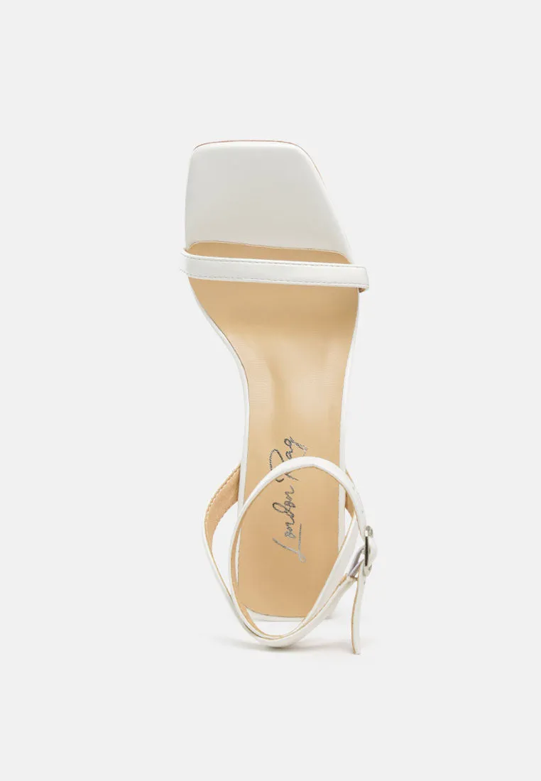 Mooncut Ankle Strap Block Heel Sandals By Ruw