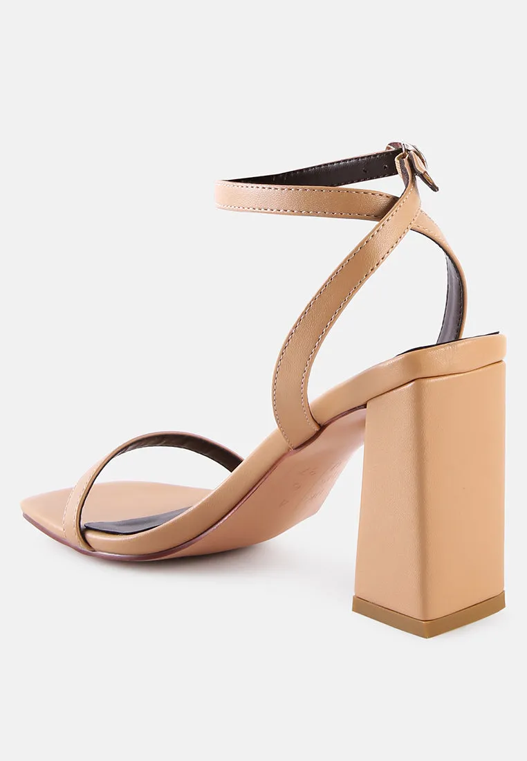 Mooncut Ankle Strap Block Heel Sandals By Ruw
