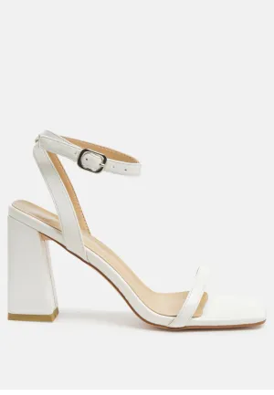 Mooncut Ankle Strap Block Heel Sandals By Ruw
